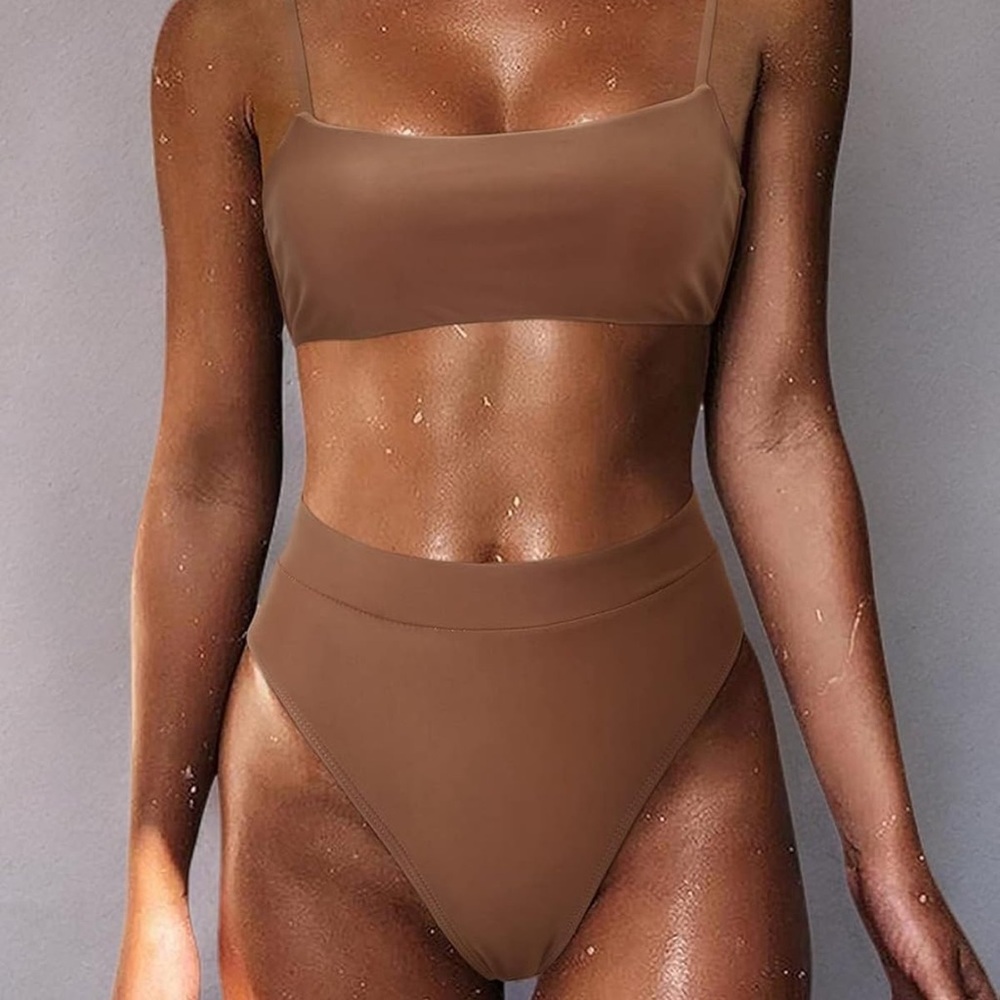 Women’s Brown High Waisted Bikini